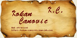 Kokan Čanović vizit kartica